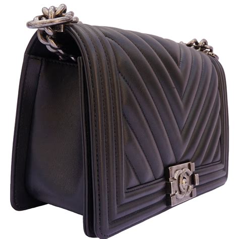 toronto consignment purses chanel boy chevron|real real Chanel boys bags.